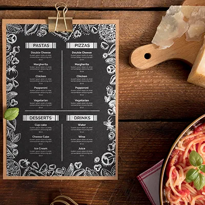 Branded menu design