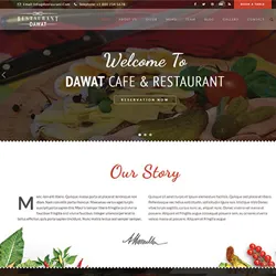 Cafe website design
